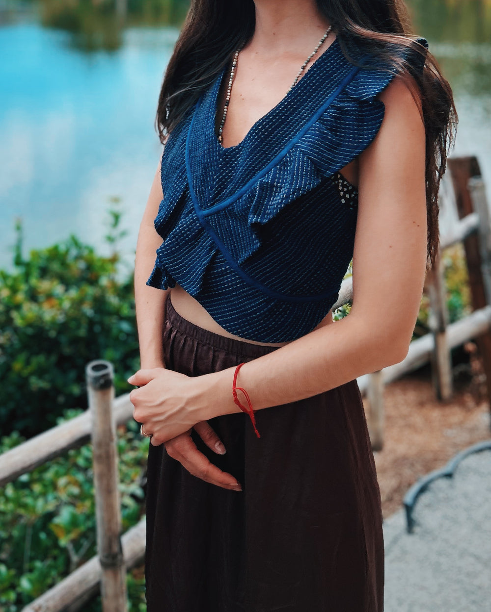 HUADIE 化蝶 Indigo Qigong top