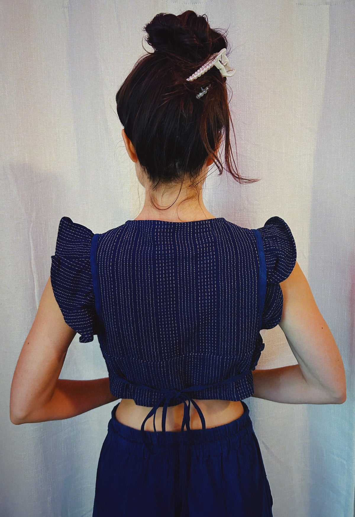 HUADIE 化蝶 Indigo Qigong top